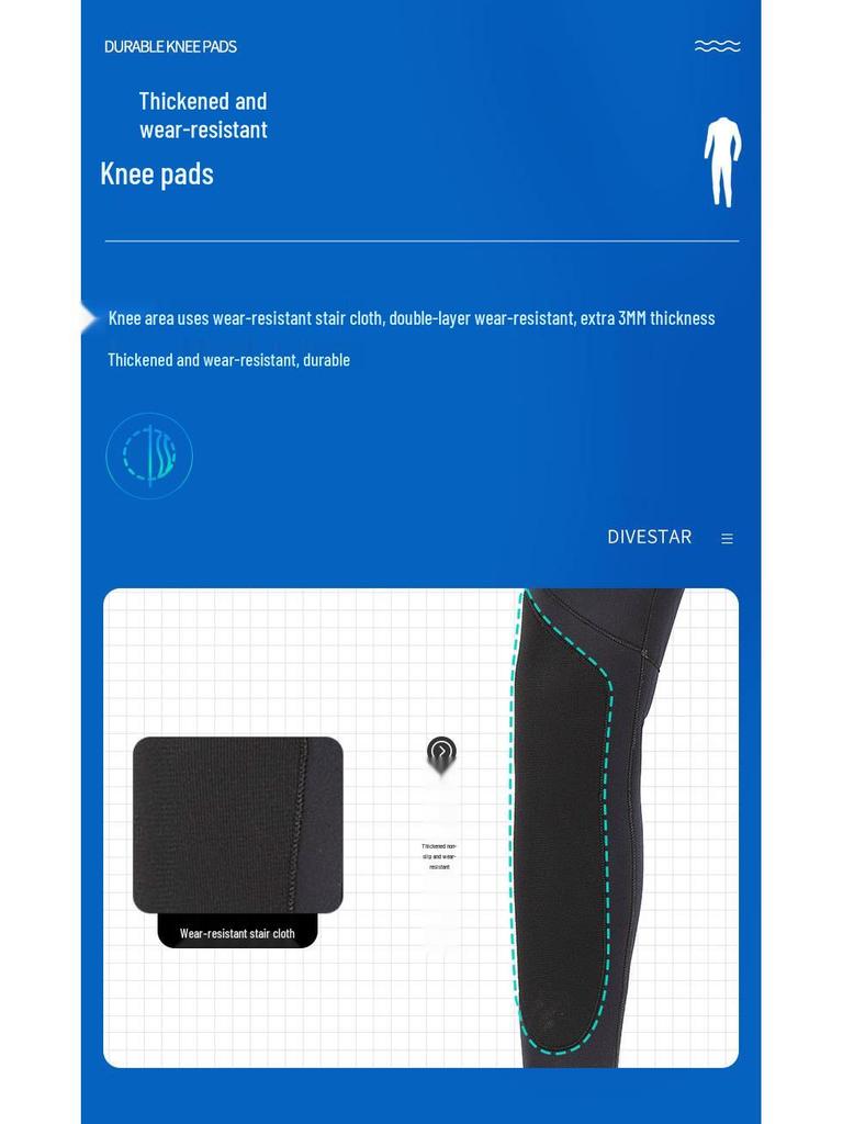 Substar Unisex 7mm Hooded Fleece-Lined Wetsuit for Cold Water Surfing and Diving