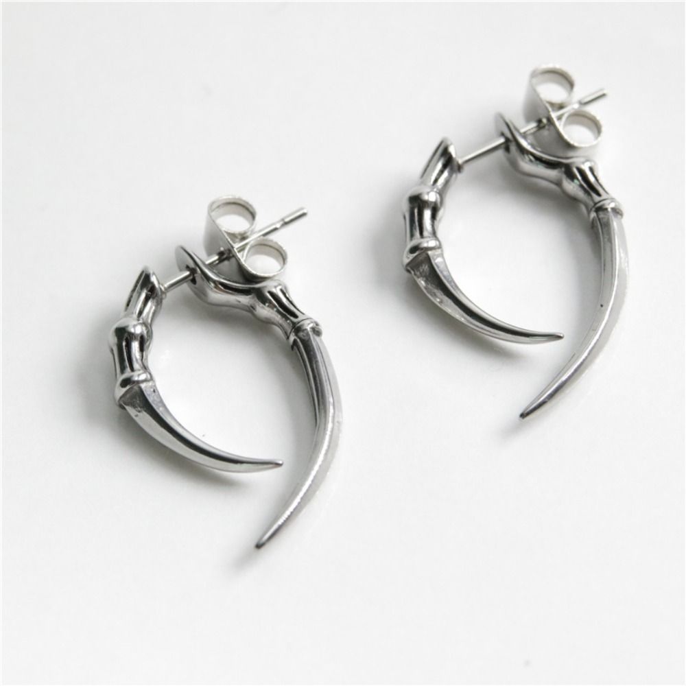 Street Fashion Claw Shape Ear Piercing Man Ear Bone Earrings Stainless Steel Korean Style Ear Stud