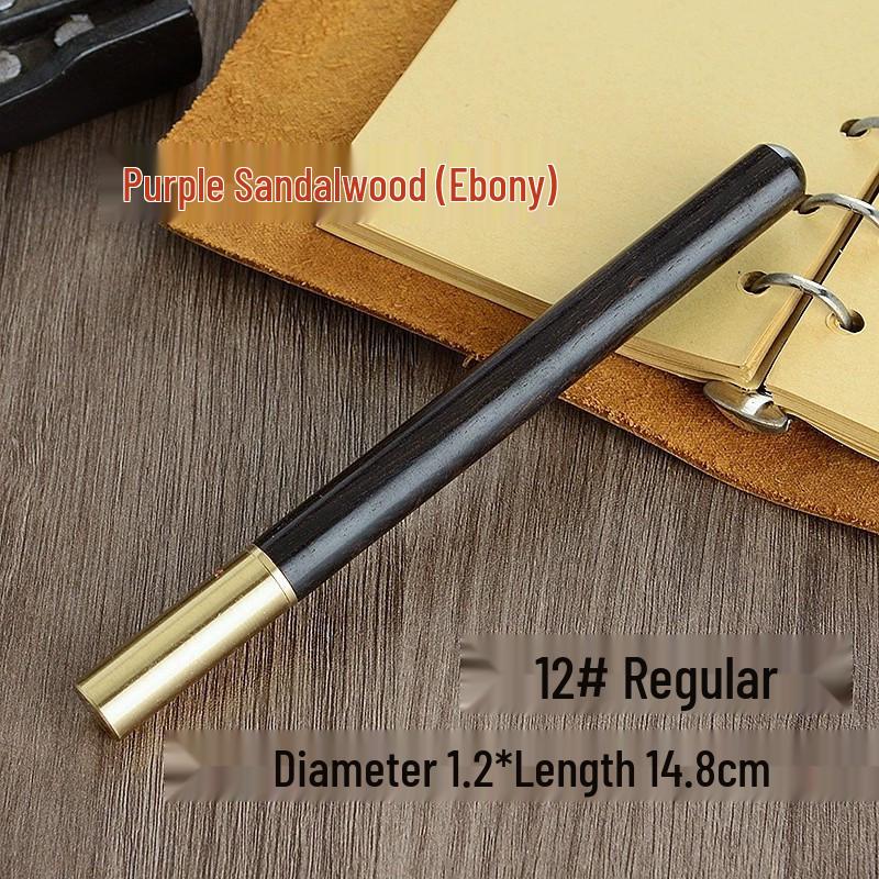 Rosewood Signature Business Pen - Sandalwood & Brass Metal Gel Ballpoint, Customizable Logo