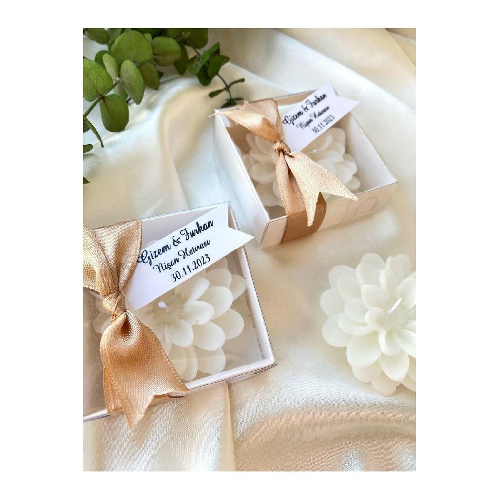 Boxed Lotus Candle Promise, Engagement, Wedding, Mawlid, Birthday, Wedding Gift - 20pcs