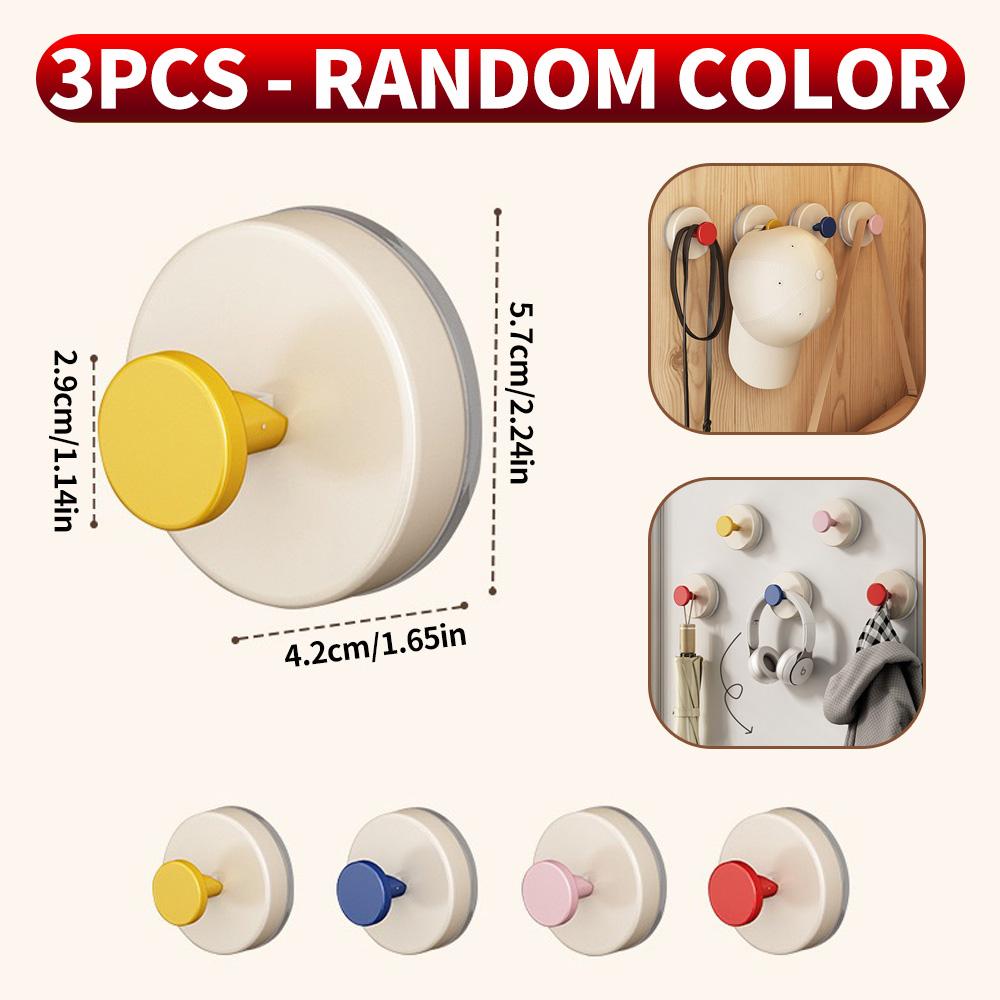 6PCS/3PCS/1PC Suction Cup Hook, No Punching, Reusable, Suitable for Home Storage Hooks
