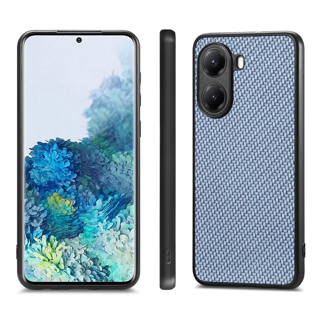 For Xiaomi Redmi Turbo 4 5G/Xiaomi Poco X7 Pro 5G Case Carbon Fiber Texture PU+PC+TPU Phone Back Cover