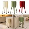 Trash Can with Wheels, Waste Container High Lid, Multifunctional Storage Bin, Paper