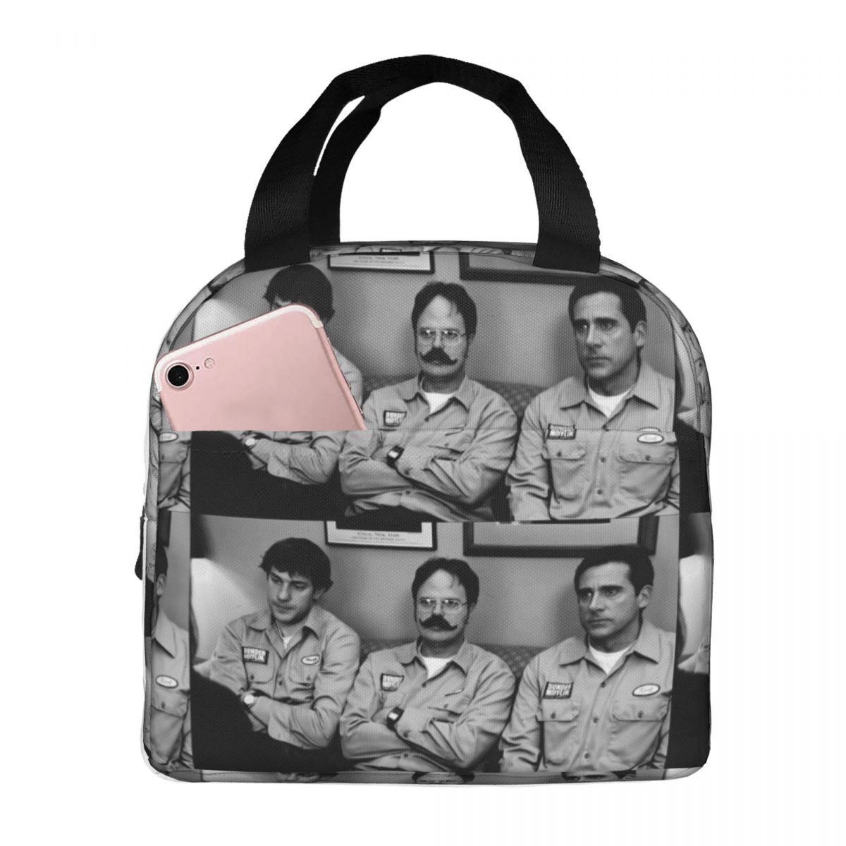 Jim, Dwight And Michael At Utica The Office Dunder Mifflin Paper Company Insulated Lunch Bag Food Boxes Thermal Lunch Box Tote One Size
