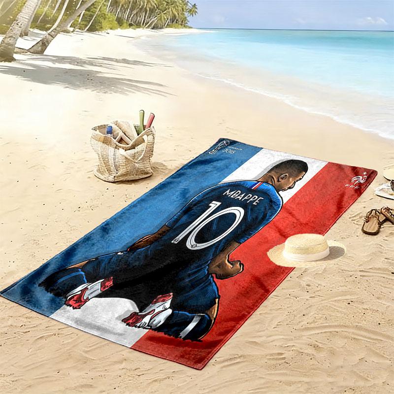 Kylian Mbappé Pride Strandtuch, Großes Weiches Schnelltrocknendes Handtuch für Strand Camping Schwimmen
