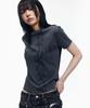 AAKAM Mosaic Cross Half Top (Dark Gray)