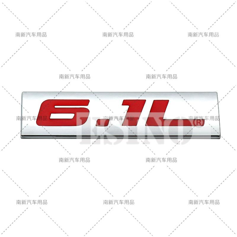 Car Styling 3D Metal Chrome Zinc Alloy Adhensive Emblem 6.0L 6.1L 6.2L 6.4L 7.0L 7.3L Body Trunk Fender Badge Accessory