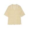 LESS 2025 Summer Polo Collar Short Cardigan