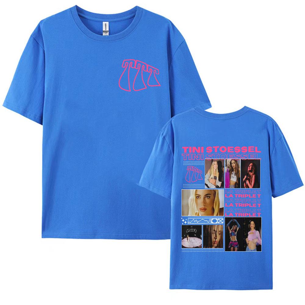 Singer TINI STOESSEL La Triple T Album Tour Tee Shirt Fashion Aesthetic High Street T Shirt Unisex Women Casual 100 Cotton Tshirt