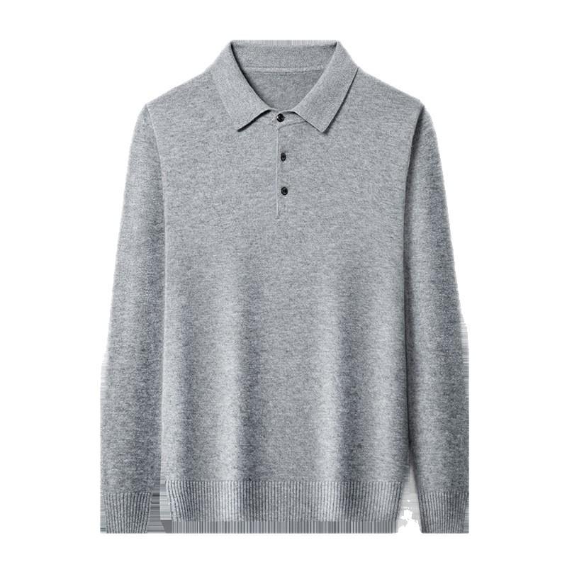 Lapel Collar Long Sleeve Men's Top
