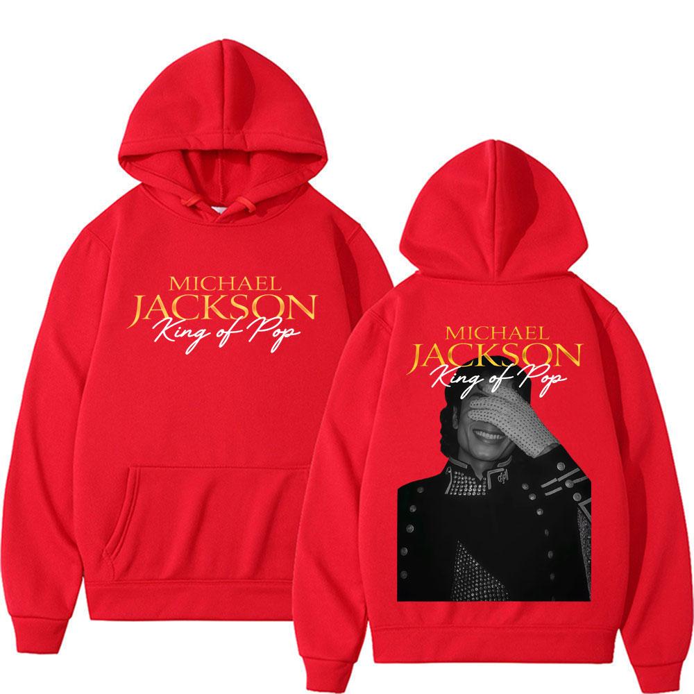 Unisex Woman'sMichael Jackson King of Pop Hip Hop Style Hoodies Men Women Harajuku Streetwear Vintage Sweatshirt High Quality Fleece Pullovers