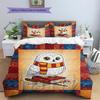 Cartoon Pattern Bedding Quilt Set Quilt Cover Pillowcase Home Decoration Birthday Gift (1 * Duvet Cover + 2 * Pillowcase, Without Core)