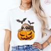 Halloween Cats Graphic Y2k Tops Women T-Shirt Casual Ulzzang Harajuku Streetwear Aesthetic Female Clothing Short Sleeve Tees