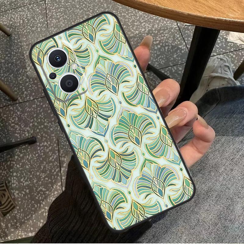 Muted Moroccan Mosaic Tiles Case For OPPO Reno 7 8 10 Pro 8T 2Z 4Z 5Z 6 Lite OPPO Find X6 Pro X2 X5 Lite X3 Neo Cover