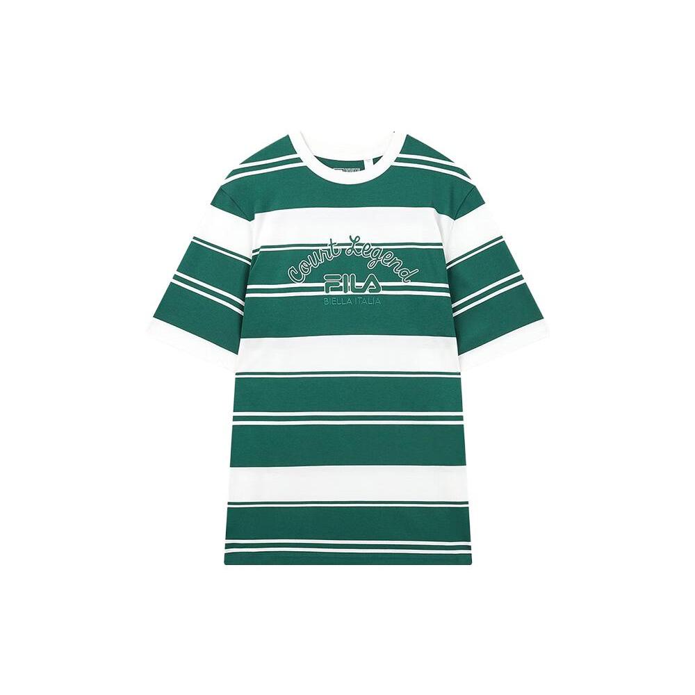 New FILA Drop Shoulder Sleeve T Shirt Women's Midsummer Green F11W339107F-DG