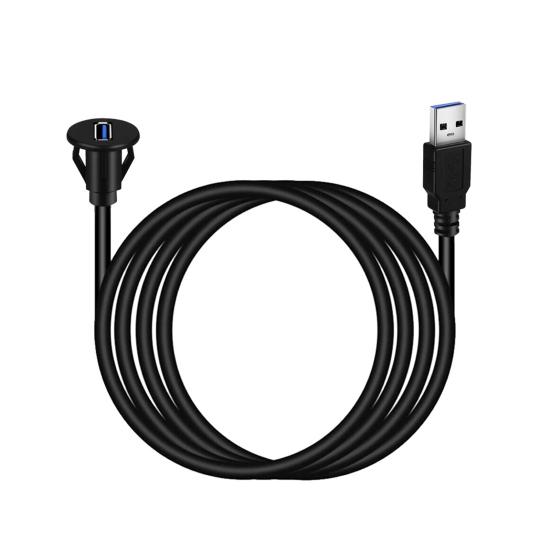 Extension Cable Wide Compatibility USB Panel Mount to Female Flush 3 Male Data Extension Cable