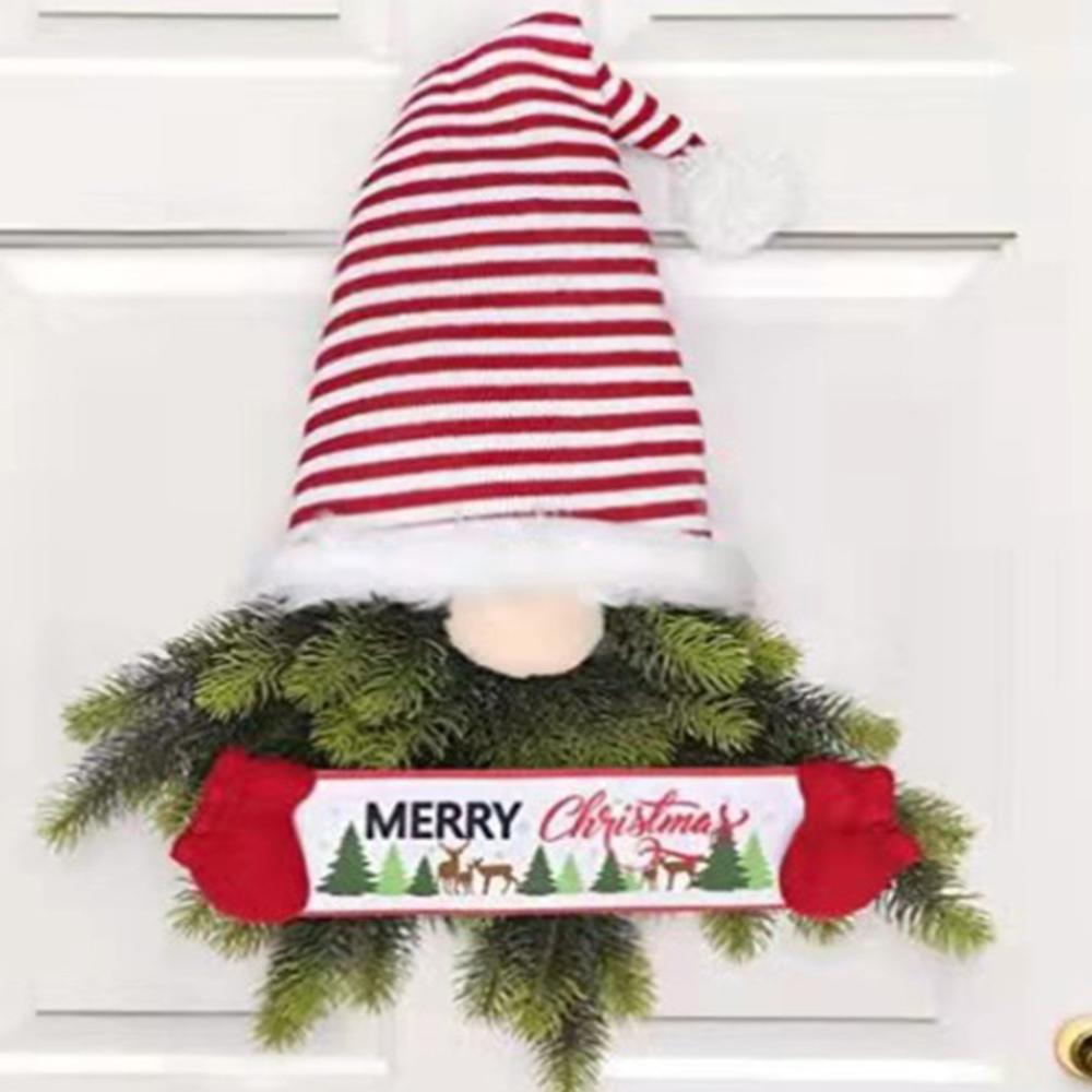 Christmas Party Decorations Home Indoor Door Wreath Hangers Outdoor Gnomes Plush Dolls Garland