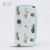 New cactus bonsai cactus thorn women's long PU wallet, clutch bag