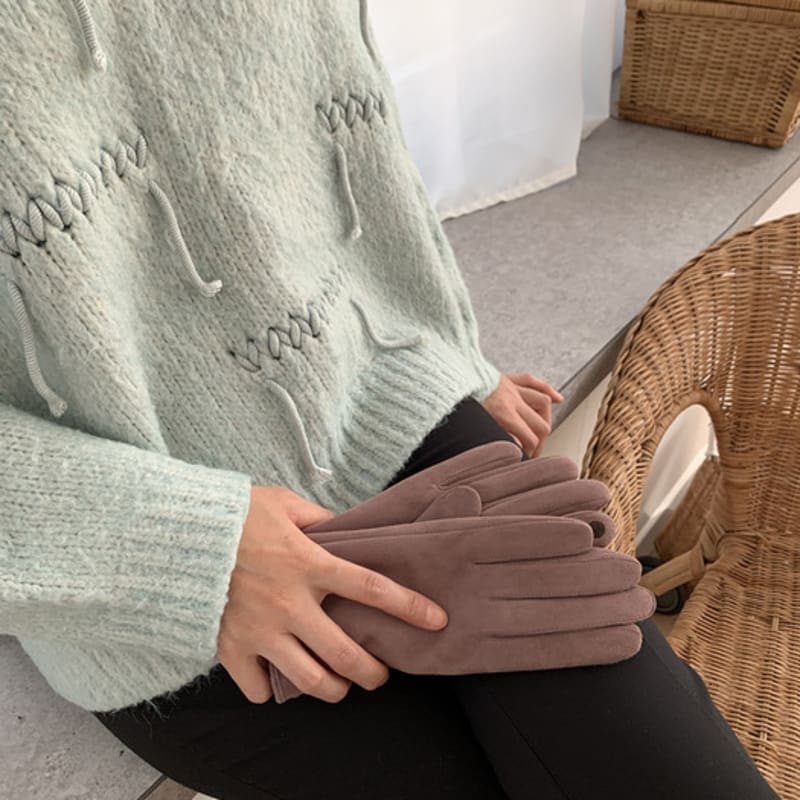 Marchen Women's Real Suede Gloves (12 Colors)