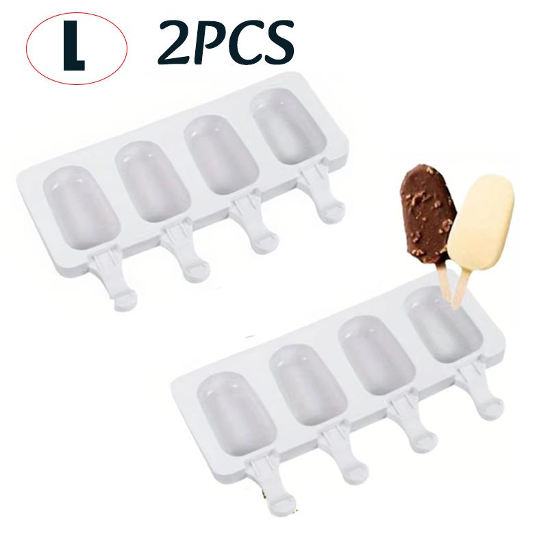 Silicone Ice Cream Popsicle Mold Combination With Ice Cream Stick DIY Chocolate Dessert Maker Ice Cube Tray Mold Homemade Tools