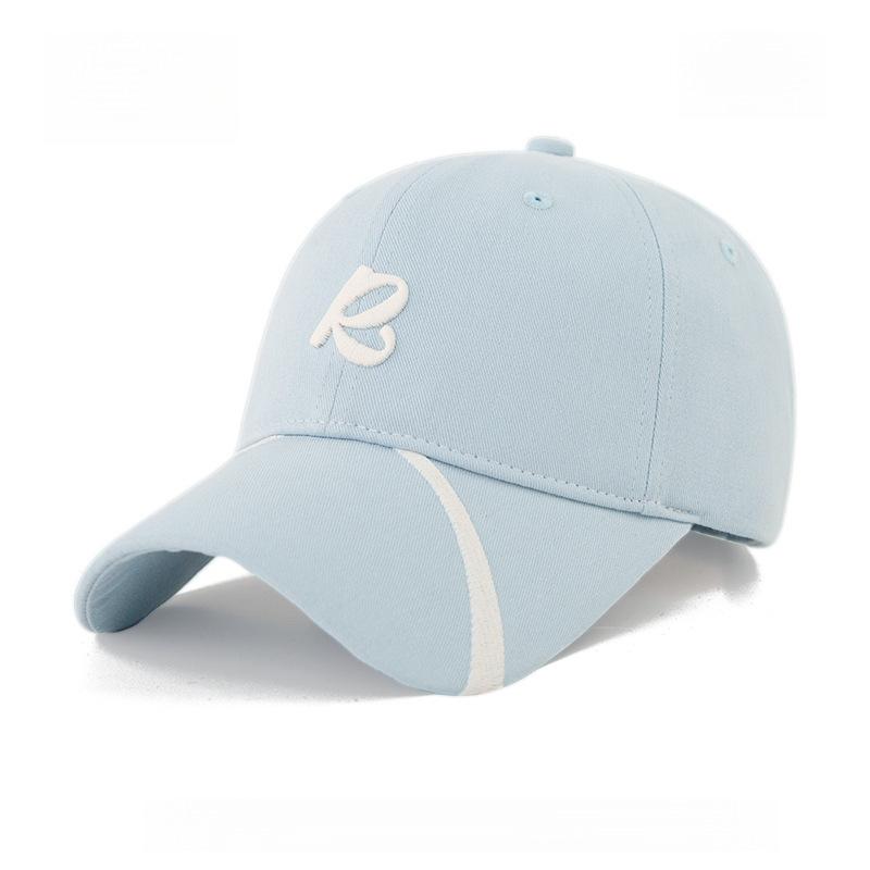 American Retro R Letter Baseball Cap Niche Design Sense Line Cap Face Small Versatile Sunshade Sunscreen Cap
