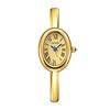 LKXIN Women Oval Watch Alloy Roman Numeral Dial Blue Crown Minimal Elegant Wristwatch Luxury Gift