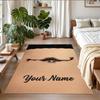 Crystal Velvet Rug Custom Name Text, Soft Non Slip Floor Mat Home DecorPippi Longstocking