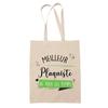 Tote Bag - PLANETEE - Shopping Bag - Beige Cotton - Printed In France - 'Plasterer Best of All Time'