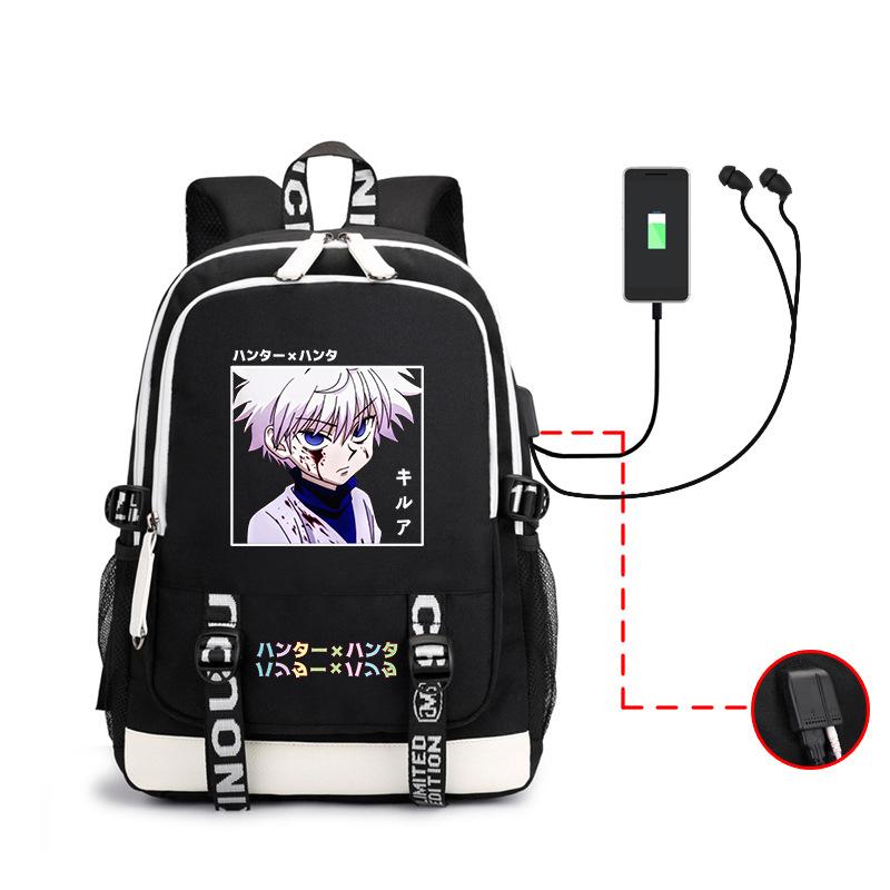 

Trend Backpack Anime Full-Time Hunter Peripheral Men S Business Multifunctional Usb Large Capacity Backpack