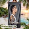 Central Cee Beach Towel, Personalized Custom Name Text, Quick Dry Large Absorbent Towel For Beach Pool