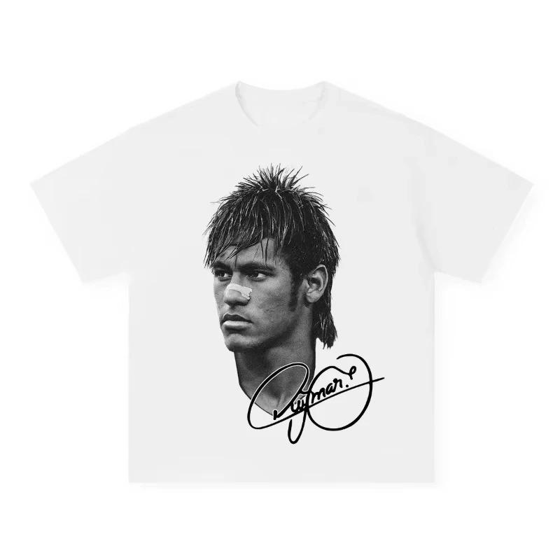 2025 Sommer Cristiano Ronaldo Fußball-Superstar Super Mode Bedrucktes Kurzarm-T-Shirt Herren Used-Look Baumwolle Damen T-Shirt