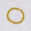 A Single Piece of Trendy Hip-Hop Style Beveled Cuban Golden Bracelet for Men, Serving As a Stylish And Cool Accessory.