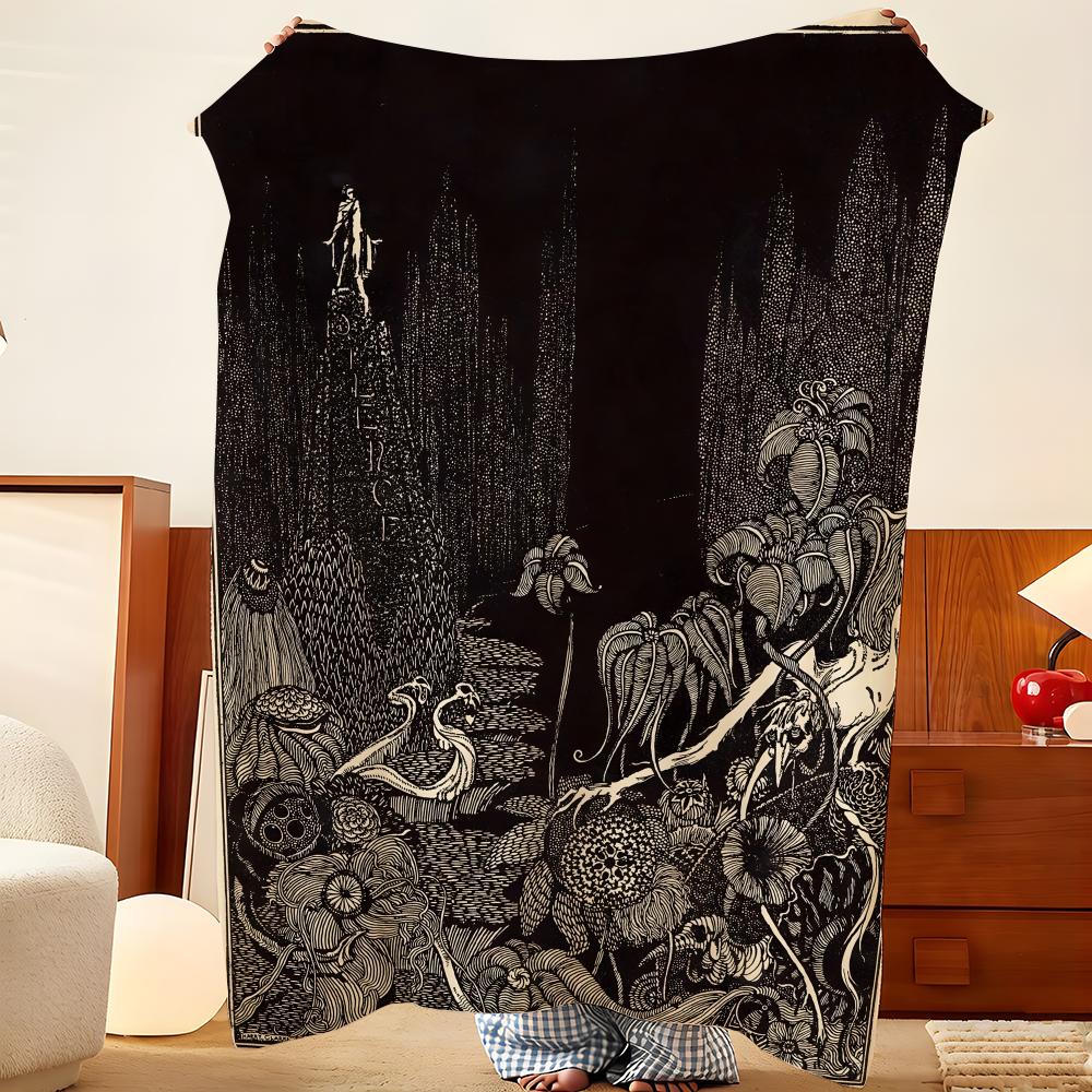 Artist H-Harry C-Clarke Throw Flannel Throw Blanket, Lightweight Cozy, Durable Washable cute Cool