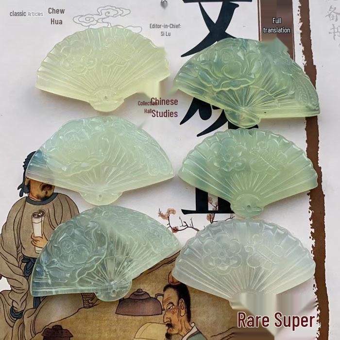 Natural Jade Butterfly & Plum Blossom Pendant DIY Accessory