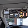 Car Visor Storage Board Easy Install Non-Slip Panel Car Sunglass Holder Visor Organizer For Cards Driving License Pen Key