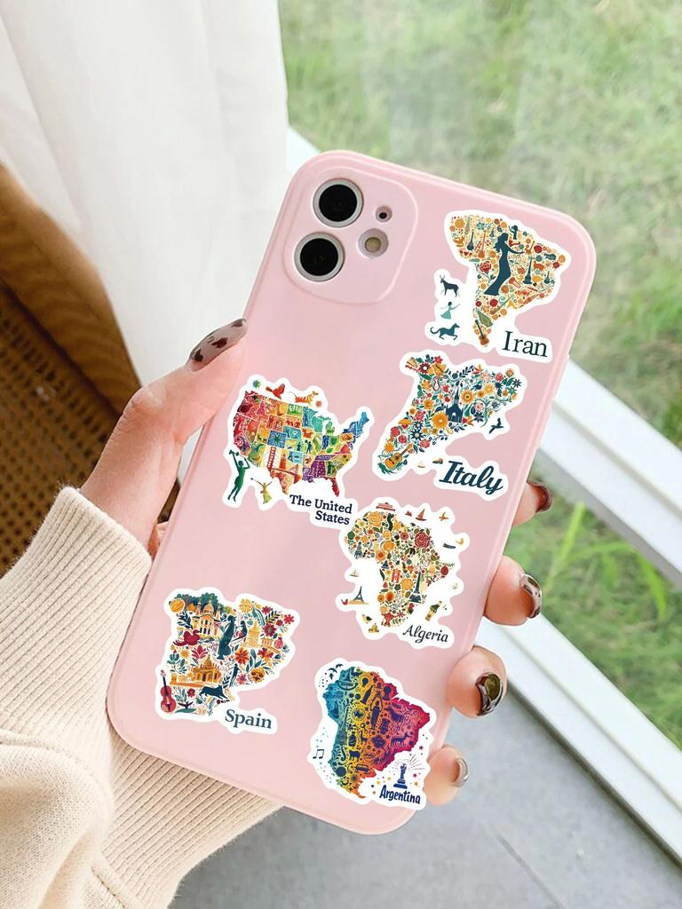 50PCS Flower Stamps Art INS Style Stickers Graffiti Laptop Luggage Skateboard Decorative Phone Skateboard Waterproo Stickers