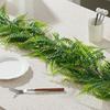 6 Fuß Künstliche Grünpflanzengirlande Grünranke Künstlicher Eukalyptus Farne Girlande Künstliche Hängepflanzen für Hochzeitsbogen-Layout Kranz Heim-Gartendekoration