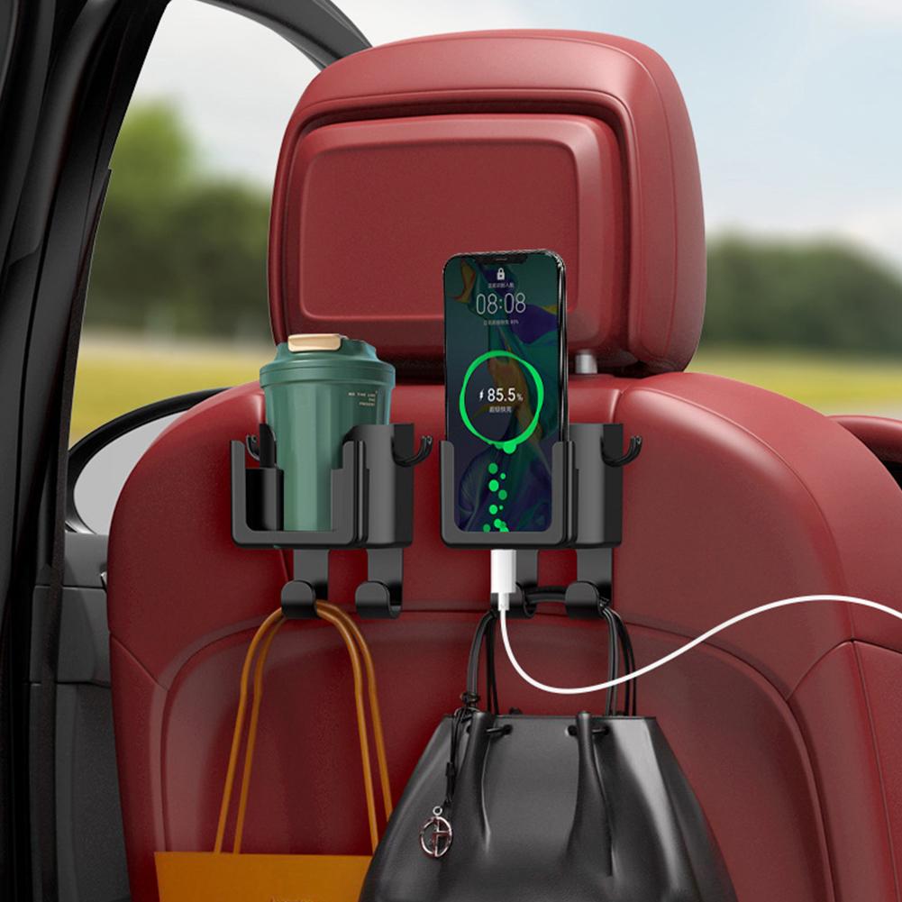 3 in 1 Auto Rücksitzhaken Auto Handyhalter Auto Sitzlehne Hängehaken Auto Sitz Kopfstütze Haken Aufhänger Autoinnenzubehör