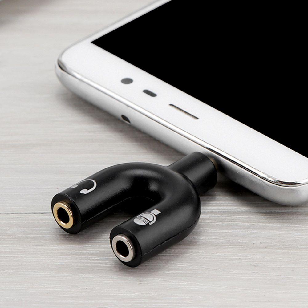 

Earphone Splitter for Phone Headphone Splitter 3.5mm To Mic & Headset Audio Jack Audio Adapters