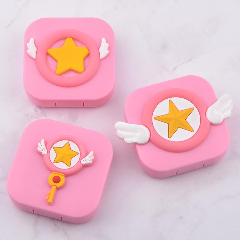 Girly Heart Wings Eyeglass & Contact Lens Case Set