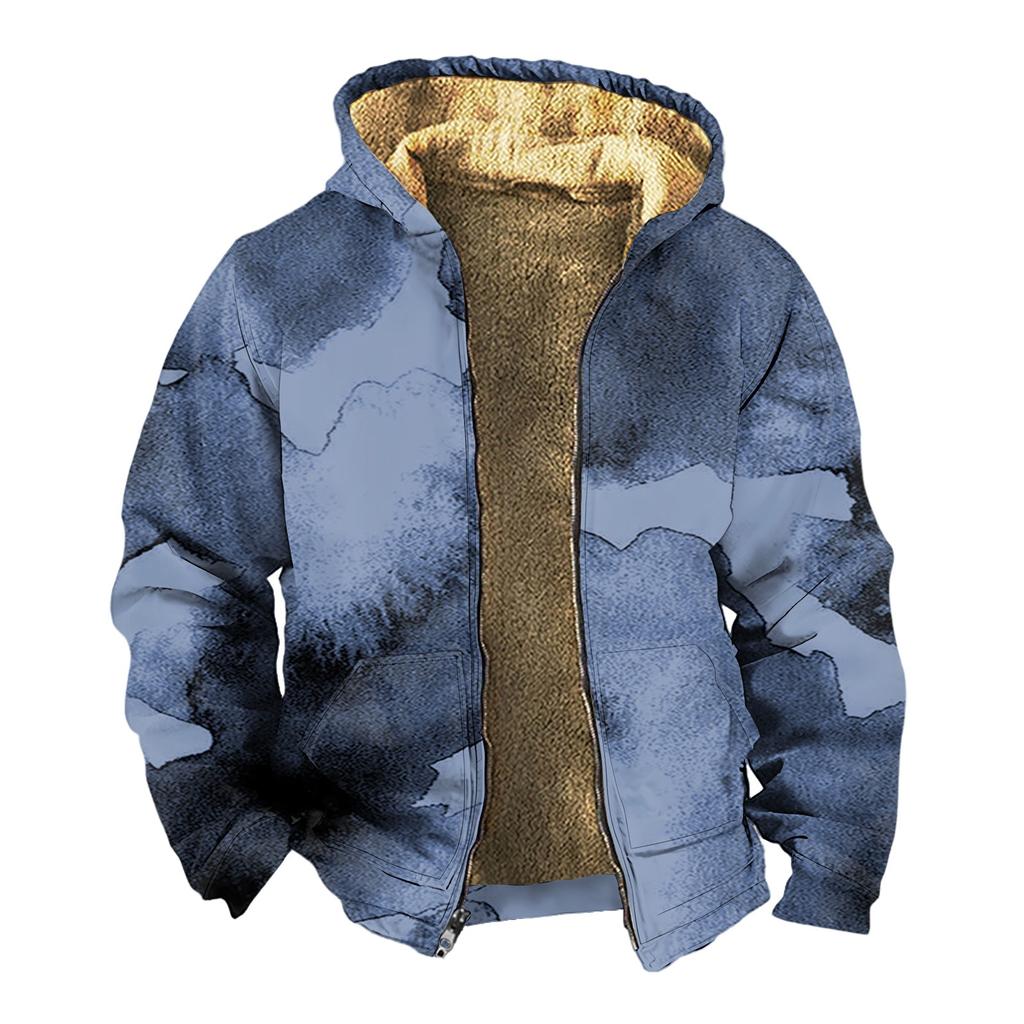 Men's Thickened Button Double Pocket Jacket With Pocket Insert Cotton Jacket