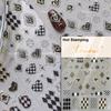 Lovely Strawberry Cherry Bowknot Lace Crystal Rhinestone Line Rococo Chic Adhesive Nail Art Sticker Manicure Decals