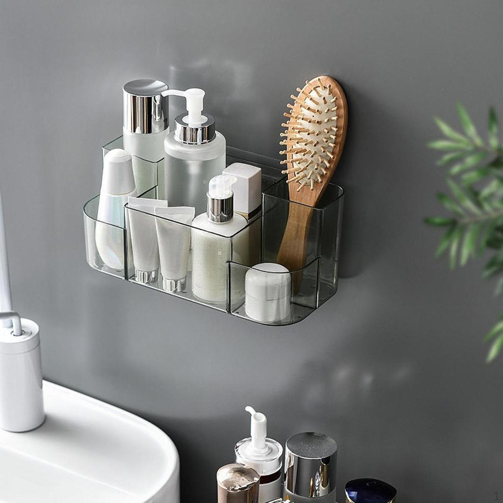 Wall Bathroom Shelf Cosmetic Display Case Lightweight No Makeup Tray Holder Organizer Storage Box