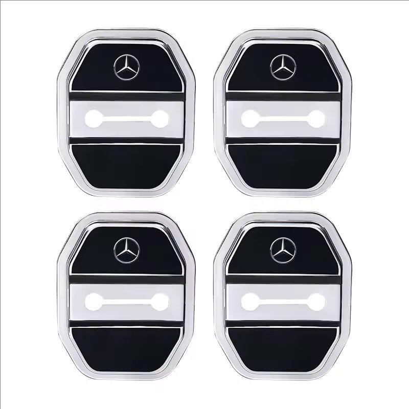 4Pcs Silicone Car Door Lock Buckle Protector Cover For Mercedes Benz AMG W168 W204 W205 W203 W211 W212 W213 W201 W210 GLA GLC BGHKM1