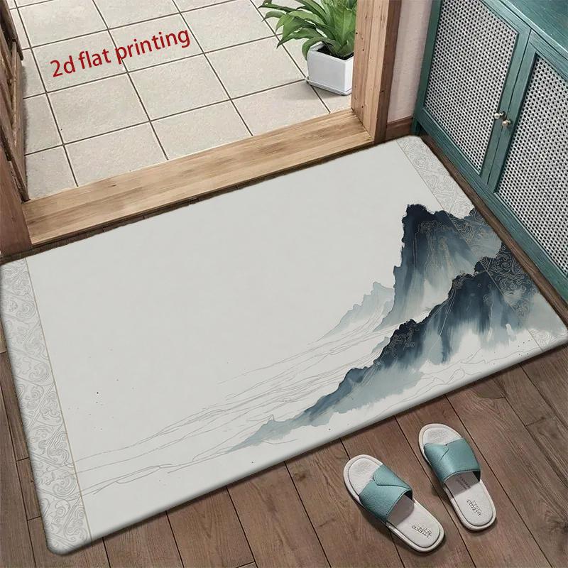 Mountain Ink Pattern Mat Living Room Decoration Home Sofa Non-Slip Carpet Study Bedroom Tatami Children'S Soft Floor Mat