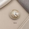 Decorative Sewing Buttons Faux Pearl Inlay Glitter Metal For Coat Jumper Cardigan Dress Round Buttons Diy Project