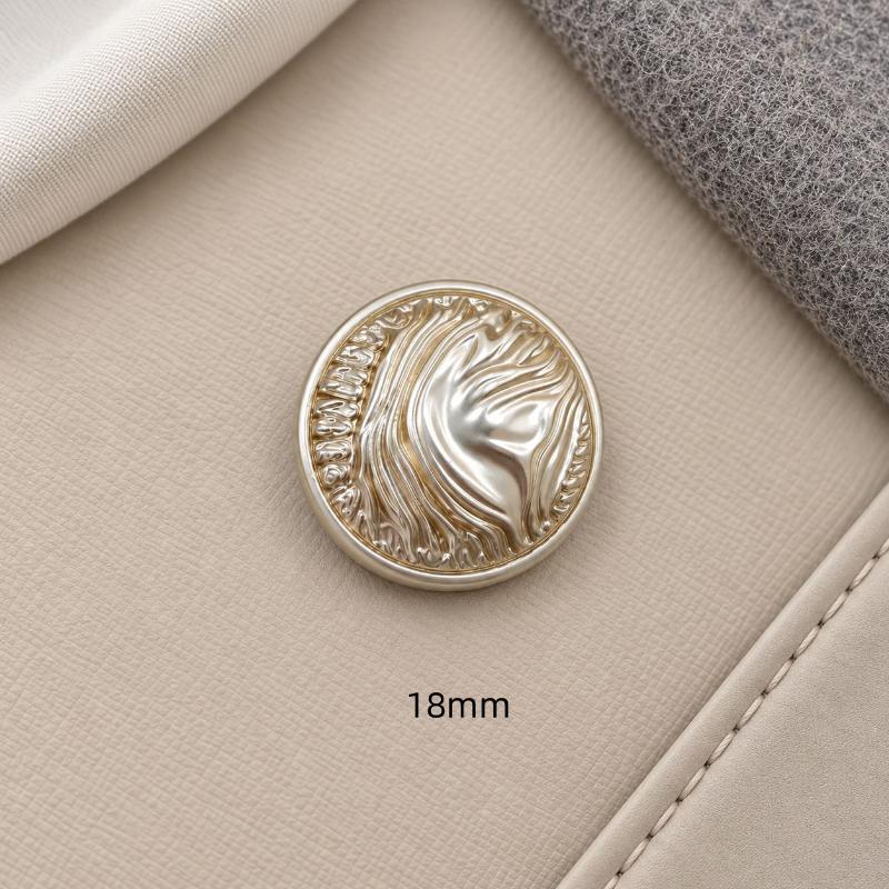 Decorative Sewing Buttons Faux Pearl Inlay Glitter Metal For Coat Jumper Cardigan Dress Round Buttons Diy Project