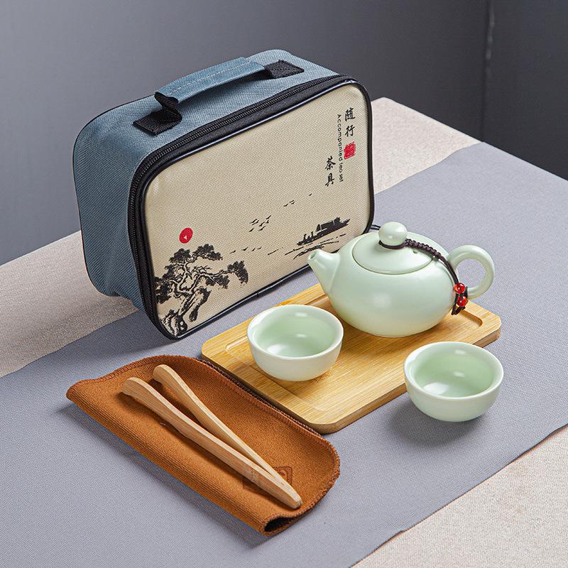 Dingyao Kung Fu čajová souprava Cestovní čajová souprava Dárky pro událost výroční schůze Svátek poloviny podzimu