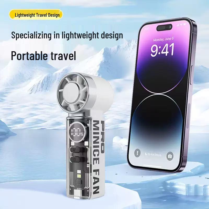 Portable K824 High-Speed Cooling Turbine Fan with Ice Pack