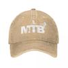 Spring Autumn Women Men MTB Cycling Logo Baseball Cap Funny Mountain Biker Bike Hip Hop Sun Hat Sport Denim Casquette